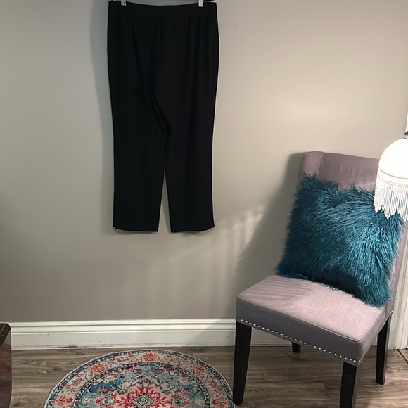 GIORGIO ARMANI black wide leg flowy pants size 16 - Picture 2 of 11